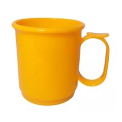 JARRO MUG PLASTICO 9CM C/APOYA DEDO NARANJA