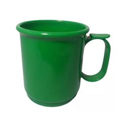 JARRO MUG PLASTICO 9CM C/APOYA DEDO VERDE