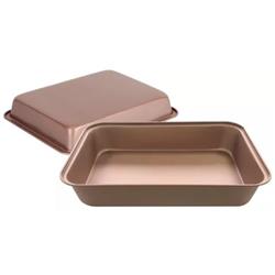 ASADERA RECT 34X24X6CM COBRE MAS02