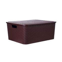 ORGANIZADOR PLASTICO S/RATAN N°2 C/TAPA  310-2 MARRON
