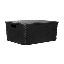 ORGANIZADOR PLASTICO S/RATAN N°2 C/TAPA 310-0  NEGRO