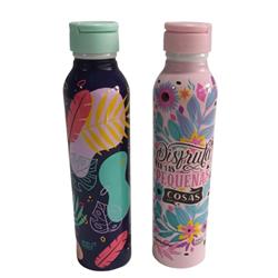 BOTELLA ALUMINIO T/ROSCA 500CC FLOWER